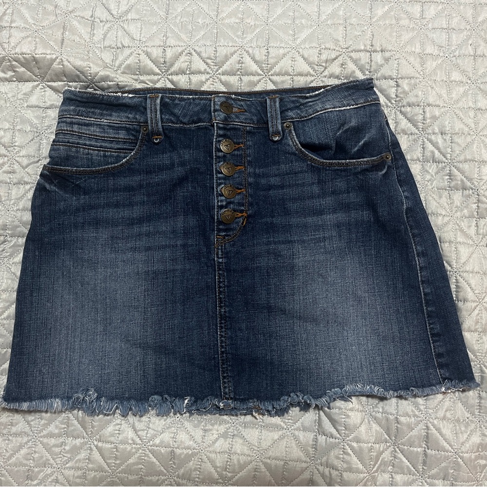 Guess Denim Mini Button up Jean Skirt